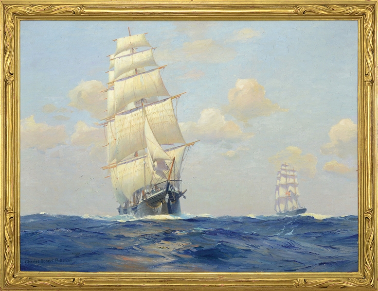 CHARLES ROBERT PATTERSON (AMERICAN, 1878-1958) PASSING CLIPPERS.                                                                                                                                        