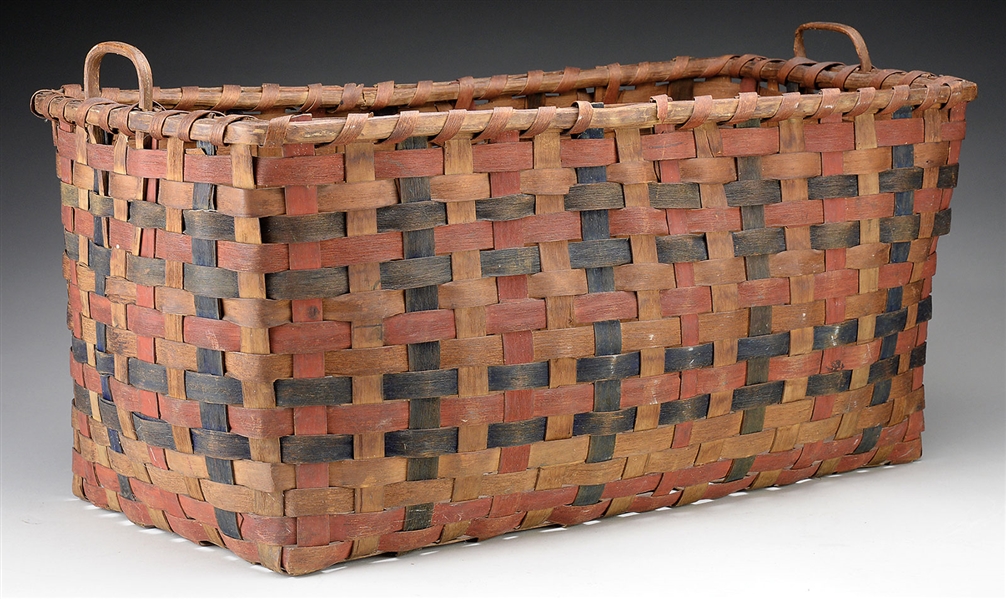 LARGE NATIVE AMERICAN CARRYING BASKET.                                                                                                                                                                  