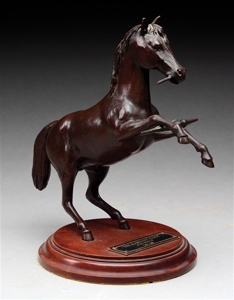 "THE RAMPANT COLT" BRONZE STATUE BY A.A. WHITE.