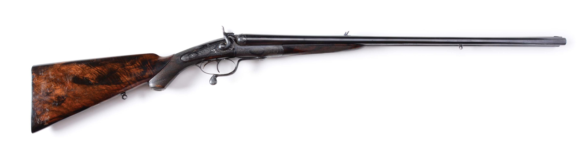 (A) JAMES PURDEY & SONS HAMMER DOUBLE RIFLE MADE FOR SIR THOMAS HARE.