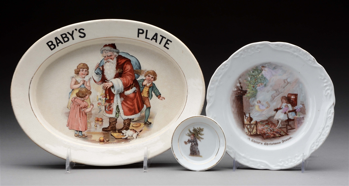 LOT OF 3: CHINA CHILDRENS PLATES.