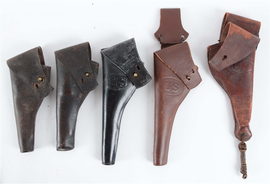 LOT OF 5: U.S. ARMY REVOLVER HOLSTERS.