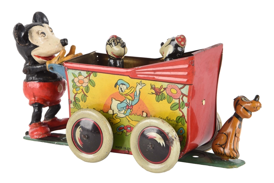 SCARCE DISNEY ENGLISH MICKEY MOUSE PRAM TOY. 