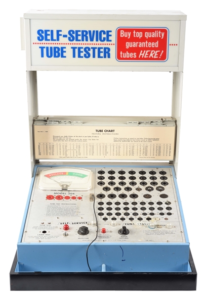 SELF-SERVICE VINTAGE TUBE TESTER. 