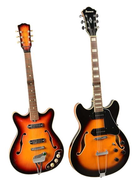 LOT OF 2: HOLLOW-BODY ELECTRIC GUITARS.