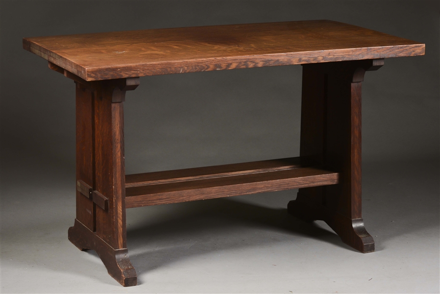 IMPERIAL FURNITURE CO. TRESTLE TABLE, NO. 1044.