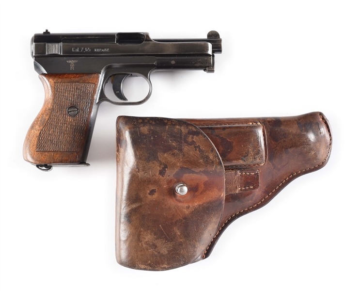 (C) WWII NAZI GERMAN MAUSER MODEL 1934 2ND VARIATION OST FLEET KRIEGSMARINE MARKED SEMI-AUTOMATIC PISTOL WITH HOLSTER & SPARE MAG.