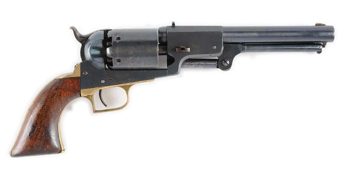 (A) US MARTIALLY MARKED COLT 1ST MODEL DRAGOON PERCUSSION REVOLVER (1849).