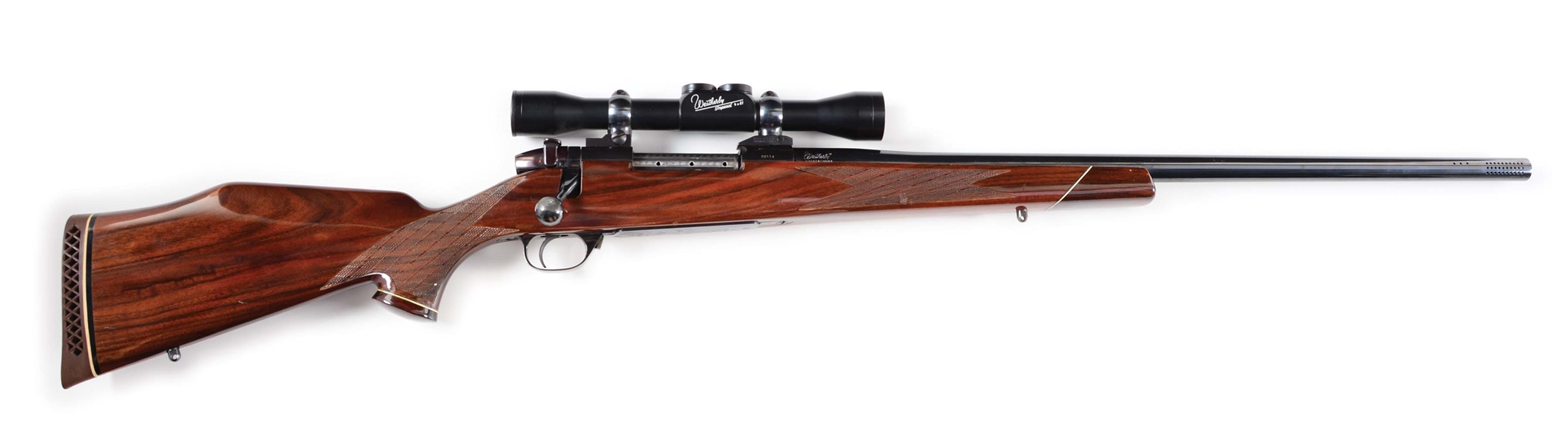 (C) GERMAN WEATHERBY MK V .460 MAGNUM BOLT ACTION RIFLE WITH SCOPE.
