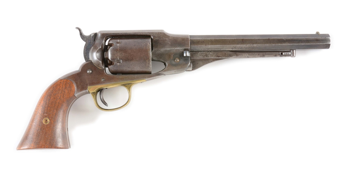 (A) MARTIALLY MARKED BEALS ARMY BLACK POWDER PERCUSSION REVOLVER.