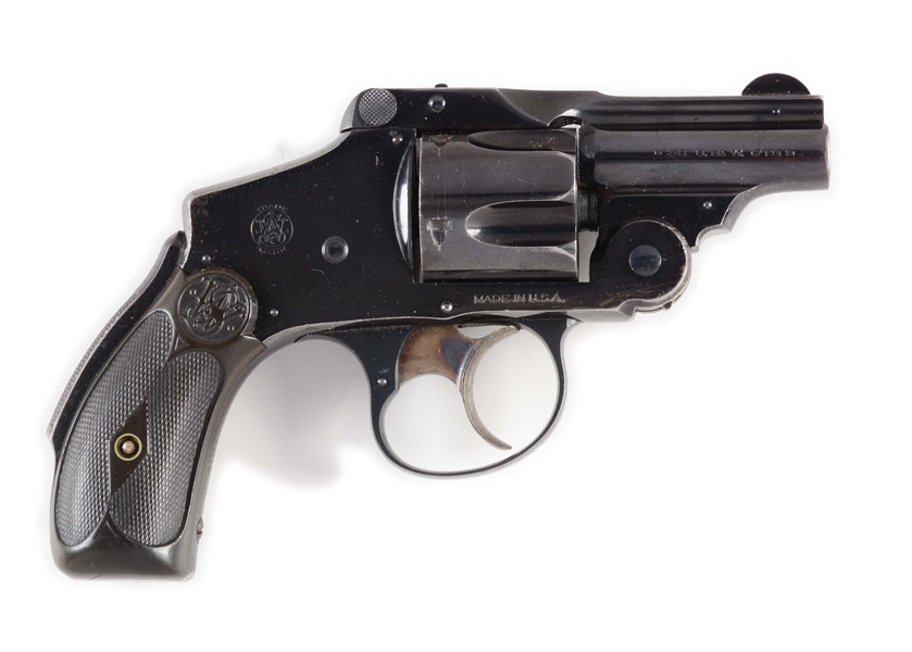 (C) SMITH & WESSON 5TH MODEL NEW DEPARTURE (BICYCLE GUN) HAMMERLESS REVOLVER.