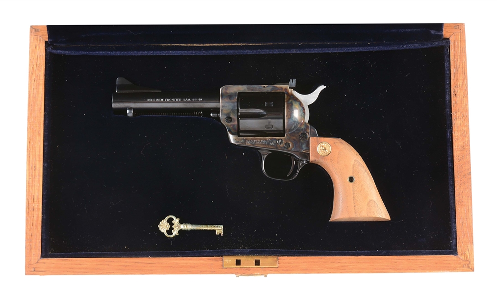 (M) CASED COLT NEW FRONTIER 3RD GENERATION SINGLE ACTION REVOLVER (1981).