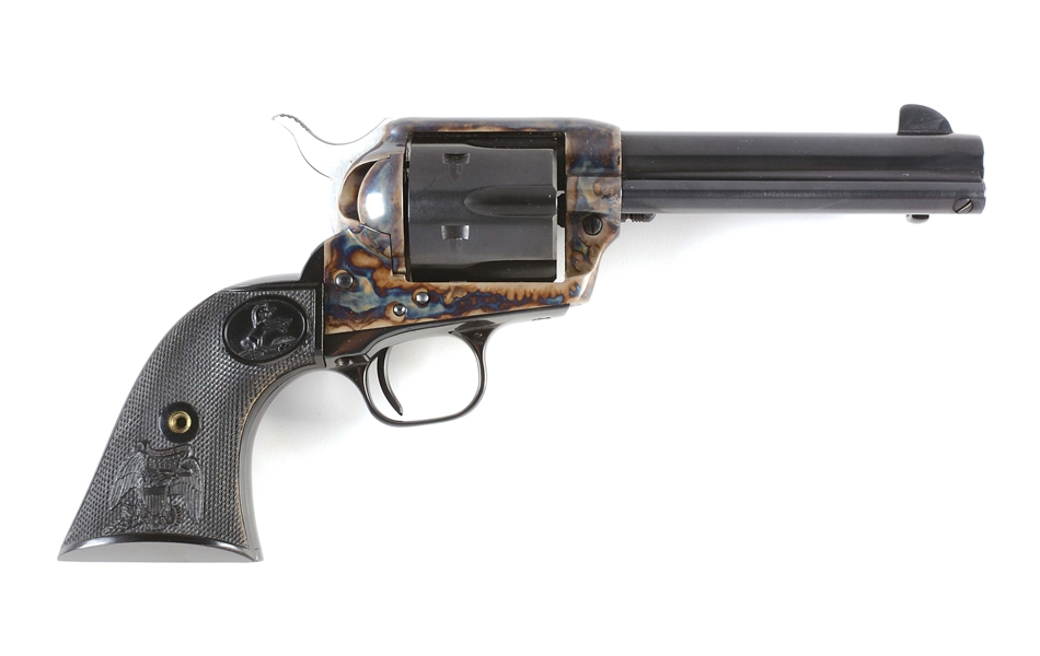 (M) CASED COLT SINGLE ACTION ARMY 3RD GENERATION .45 REVOLVER (1979).