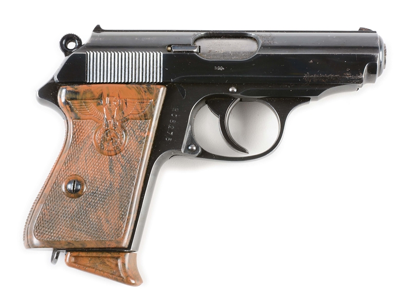 (C) PARTY LEADER WALTHER RZM WALTHER PPK SEMI AUTOMATIC PISTOL.
