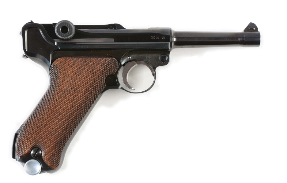 (C) MAUSER S/42 CODE 1939 DATED LUGER SEMI-AUTOMATIC PISTOL.