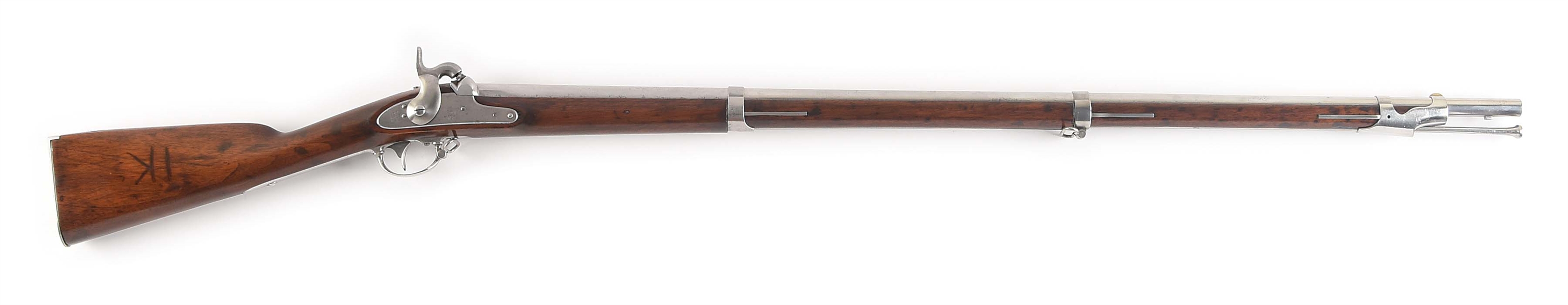 (A) SCARCE US SPRINGFIELD MODEL 185 CADET MUSKET DATED 1853.