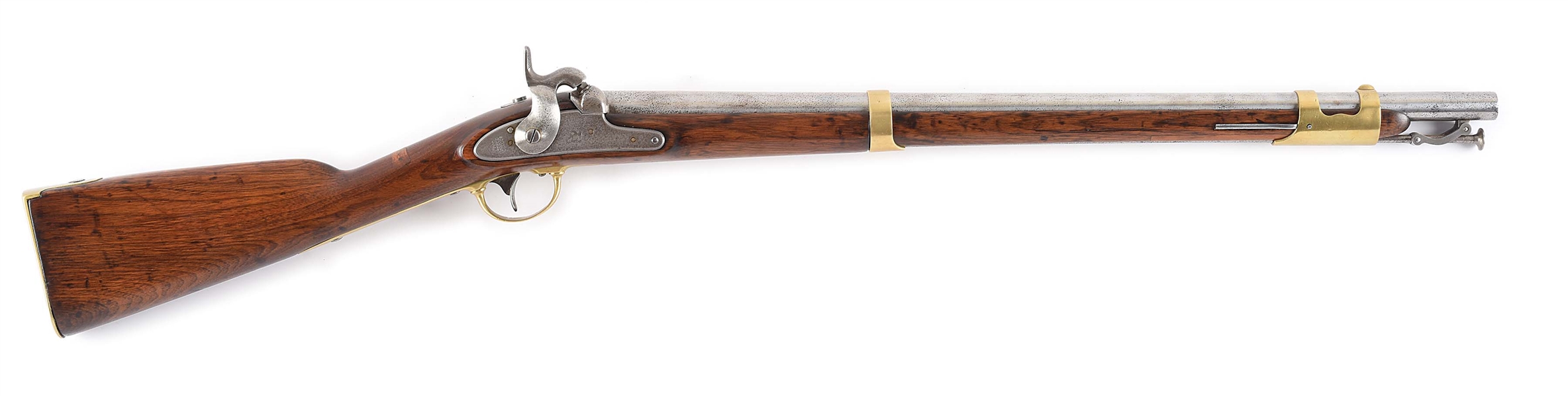 (A) US SPRINGFIELD MODEL 1847 CAVALRY MUSKETOON DATED 1848.