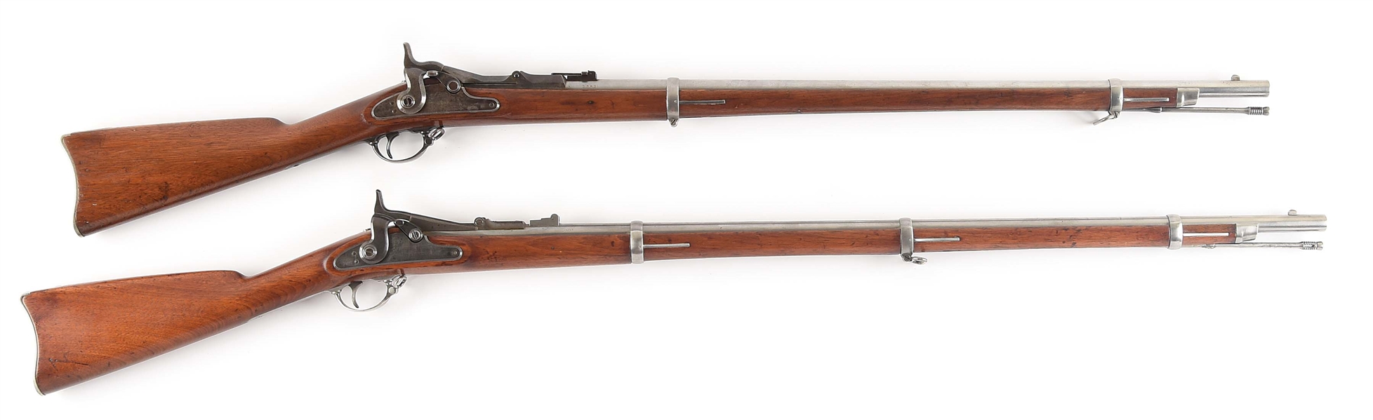 (A) LOT OF 2 SPRINGFIELD .50-70 TRAPDOOR RIFLES: 1866 2ND ALLIN & 1868.