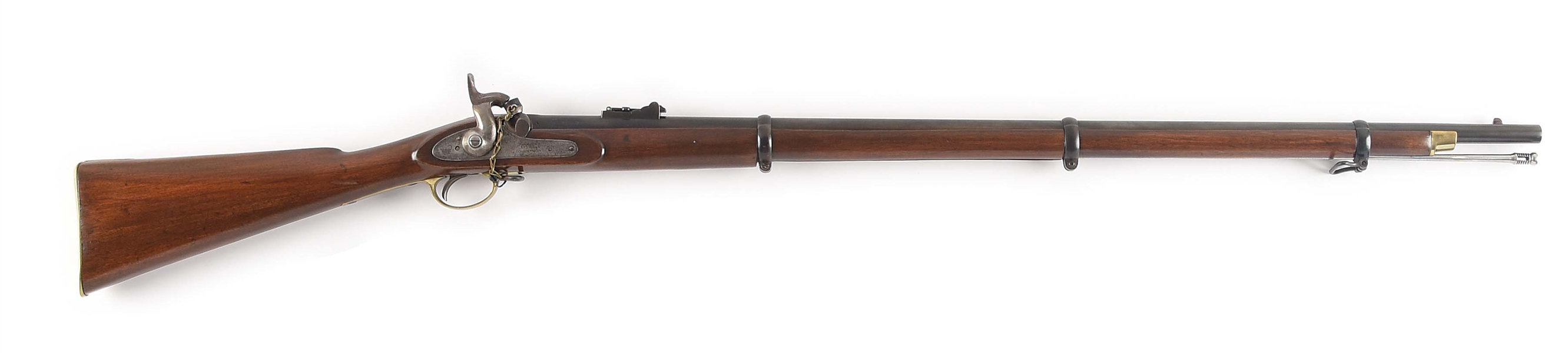 (A) CIVIL WAR 1862 ENFIELD MUSKET WITH CONFEDERATE VIEWERS MARKS.