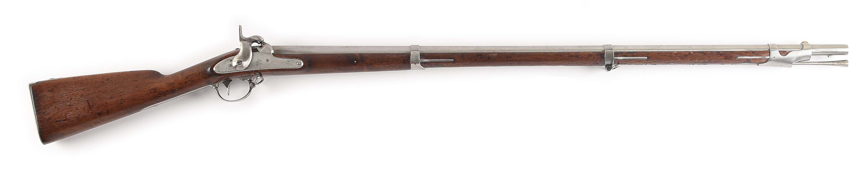 (A) U.S. SPRINGFIELD MODEL 1842 PERCUSSION MUSKET DATED 1852.