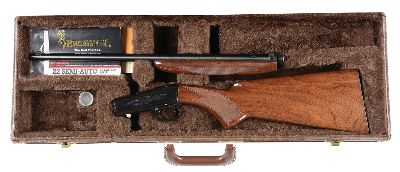 (M) CASED BROWNING SEMI-AUTO .22 GRADE 1 RIFLE MADE IN JAPAN