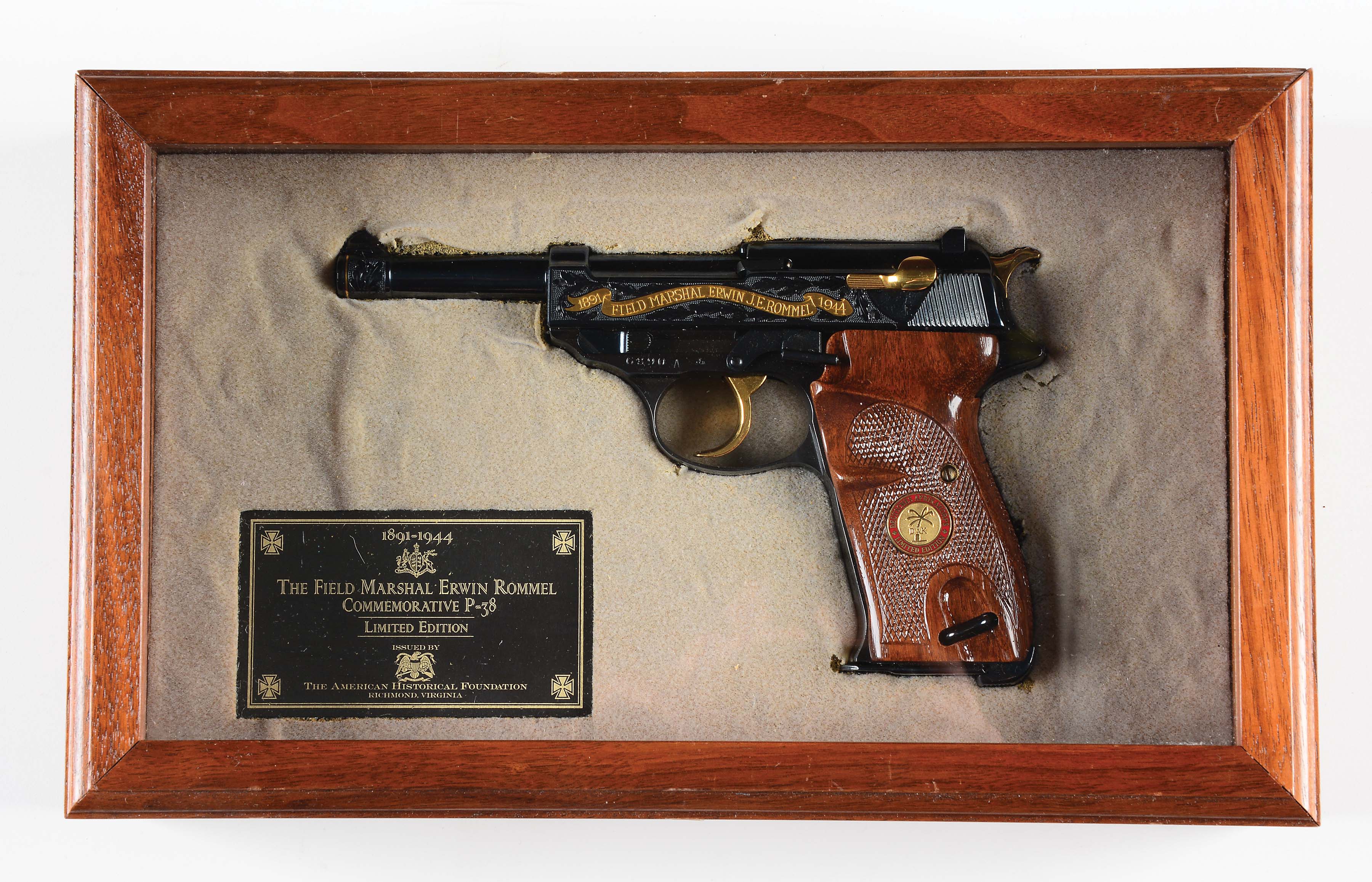 Lot Detail - (C) CASED ERWIN ROMMEL COMMEMORATIVE NAZI MARKED WALTHER P ...