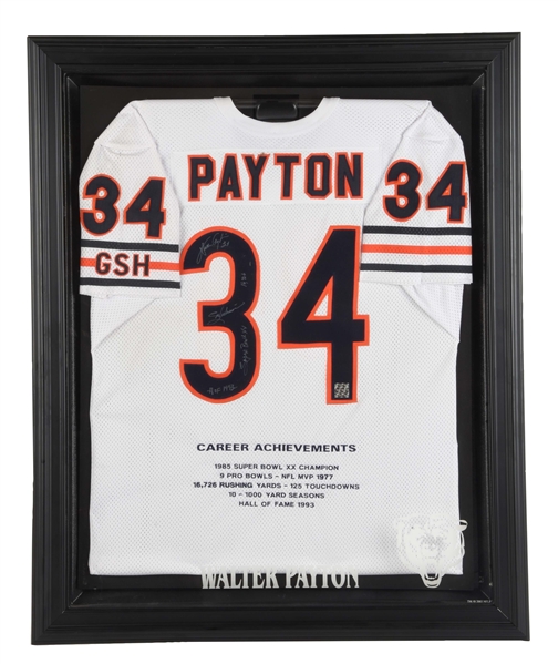 AUTOGRAPHED WALTER PAYTON NO. 34 CHICAGO BEARS JERSEY.