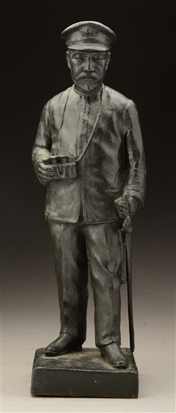 BRONZE FIGURE OF WWII JAPANESE NAVAL OFFICER. 