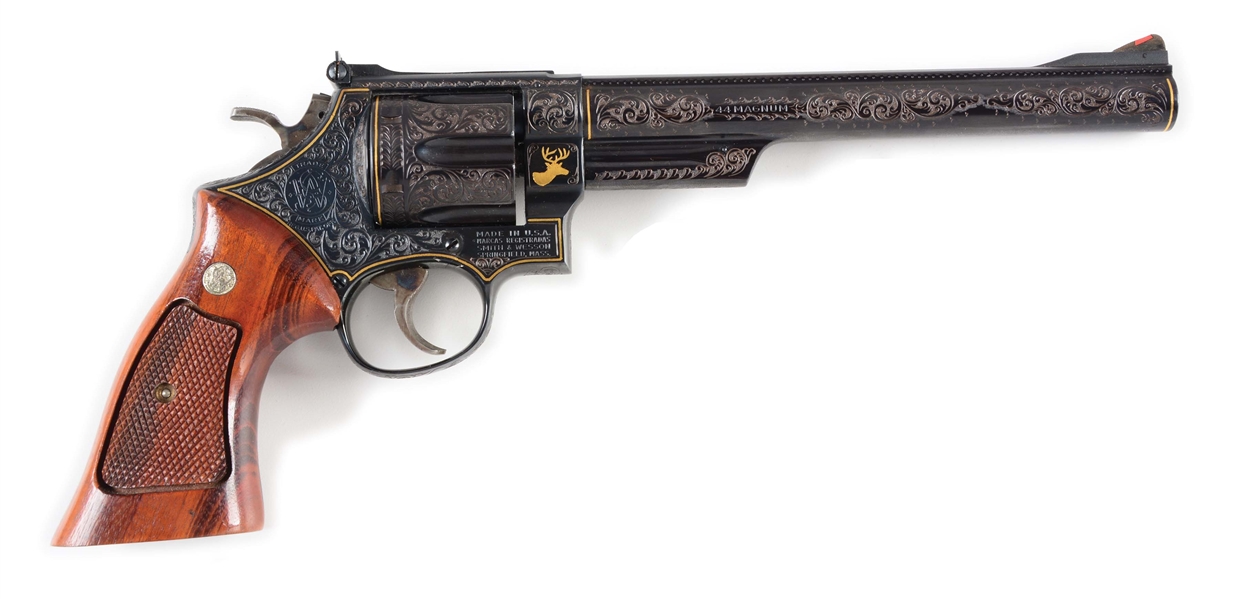 (M) CASED & ENGRAVED SMITH & WESSON MODEL 29-2 .44 MAGNUM DOUBLE ACTION REVOLVER (1973).