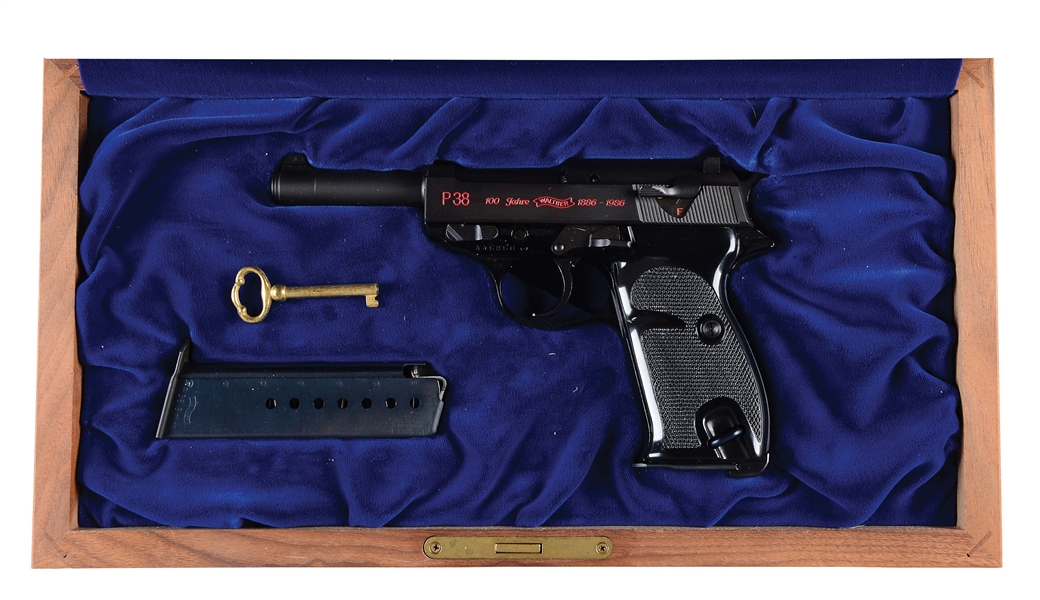 (M) CASED SPECIAL EDITION WALTHER P.38 "100 JAHRE" SEMI-AUTOMATIC PISTOL.