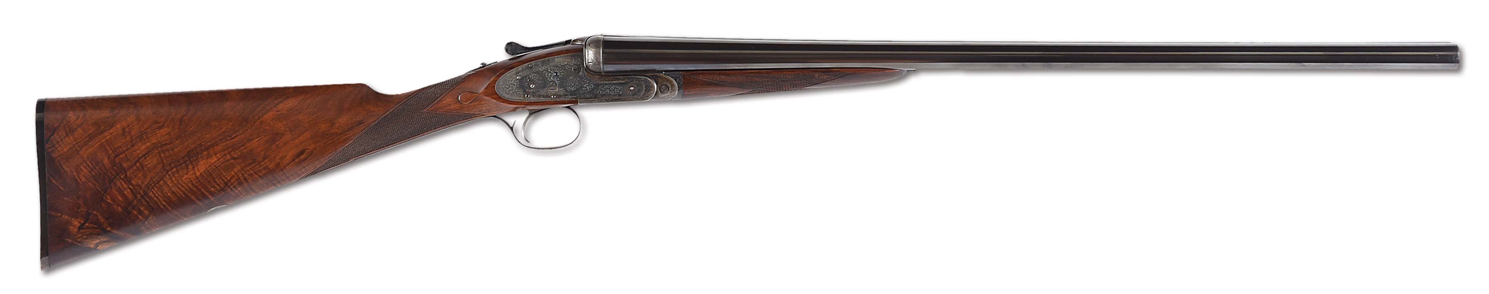 (C) EARLY POST WAR JAMES PURDEY SELF-OPENING SIDELOCK EJECTOR SINGLE TRIGGER GAME SHOTGUN WITH EXTRA BARRELS AND CASE