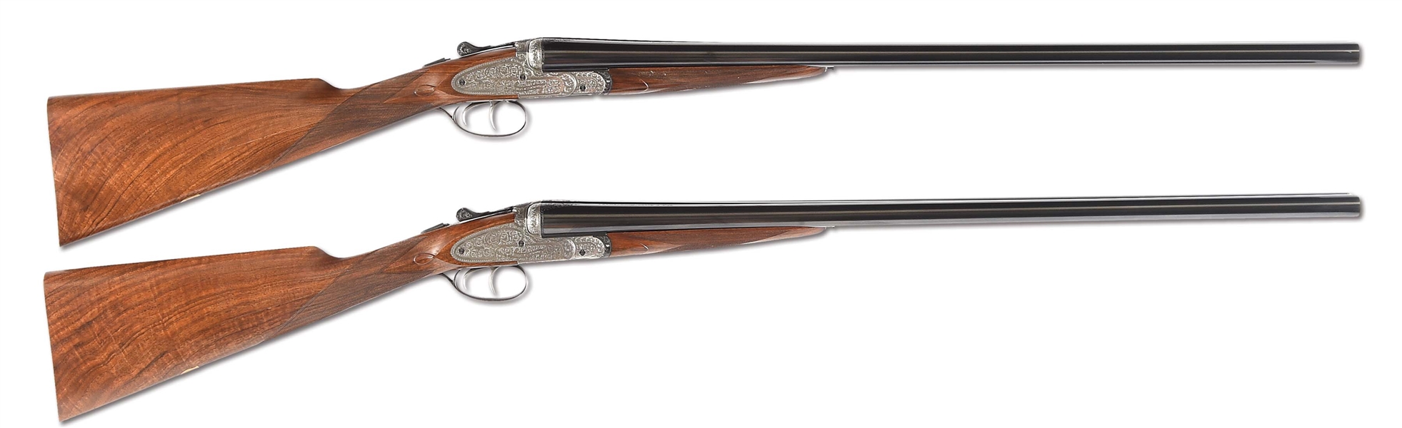 (C) MATCHED PAIR OF W. & C. SCOTT "CHATSWORTH" SIDEPLATED BOXLOCK EJECTOR GAME GUNS IN THEIR ORIGINAL  CASE. 