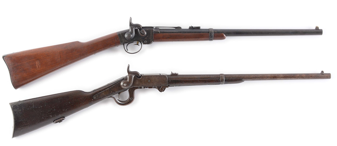(A) LOT OF 2: CIVIL WAR BURNSIDE AND SMITH BREECH LOADING CARBINES.