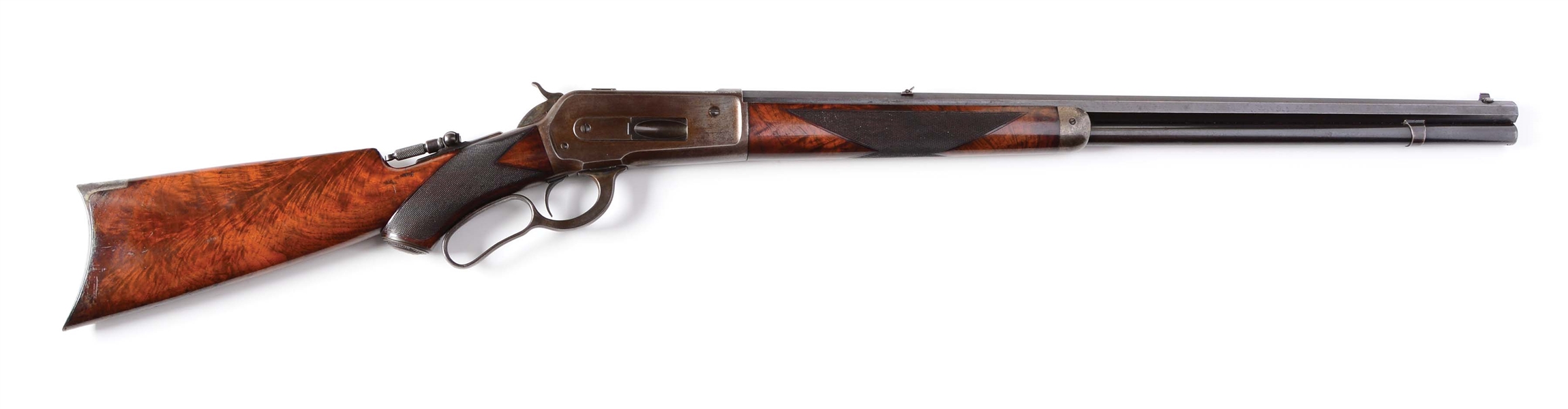 (A) WINCHESTER MODEL 1886 DELUXE .45-70 LEVER ACTION RIFLE (1896).