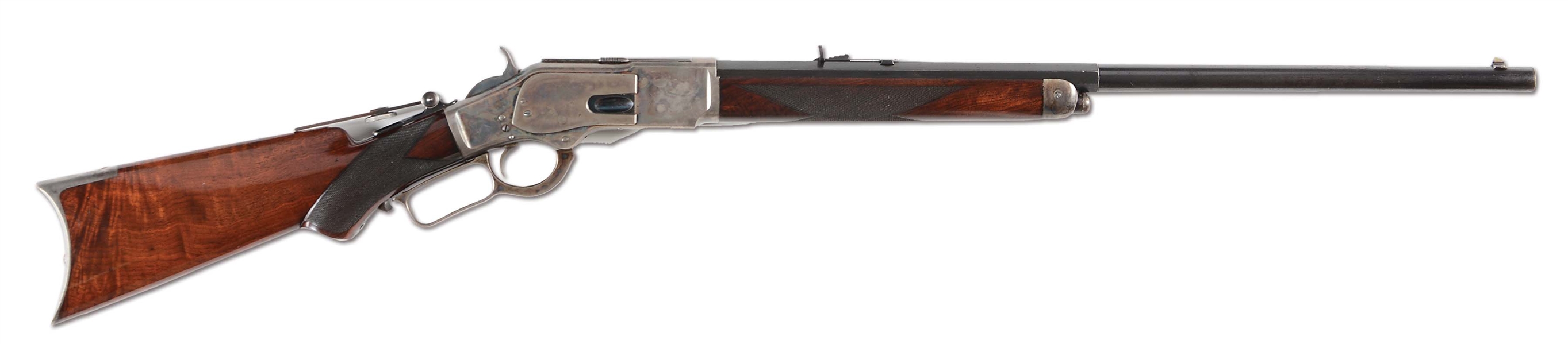 (C) WINCHESTER 1873 DELUXE LEVER ACTION RIFLE.