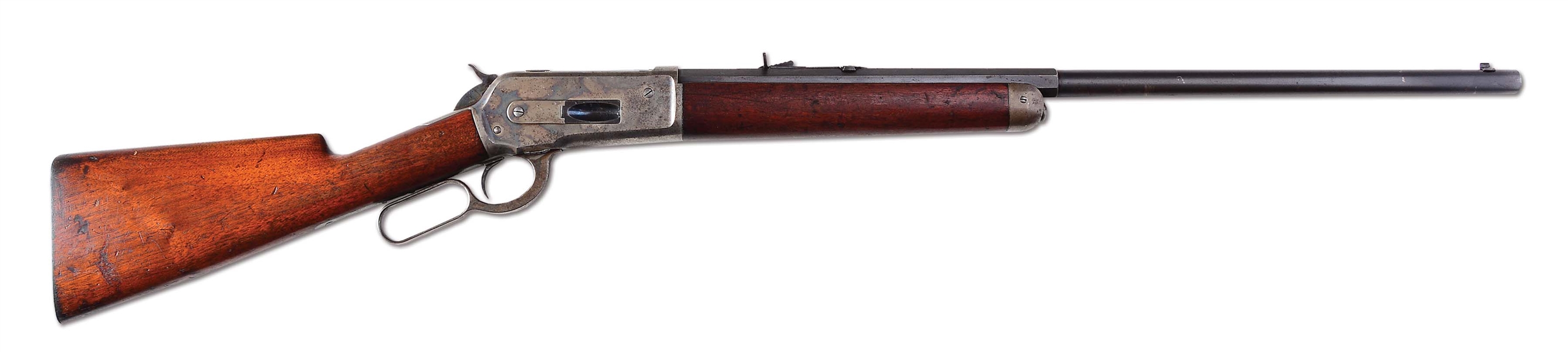 (A) WINCHESTER MODEL 1886 50-110 LEVER ACTION RIFLE.