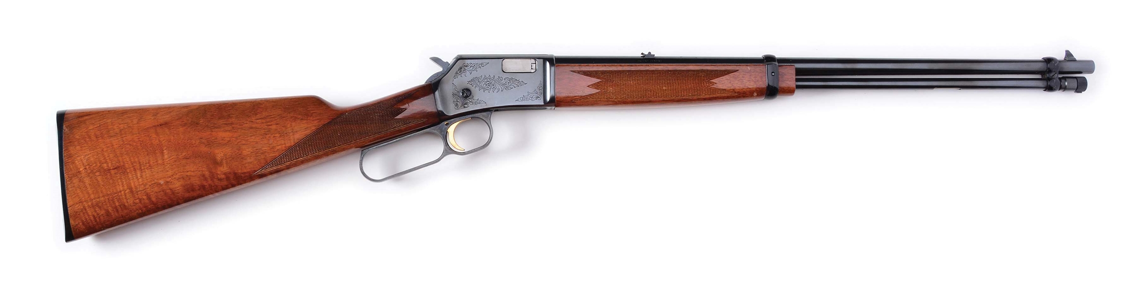 (M) ENGRAVED BROWNING LEVER ACTION RIFLE.
