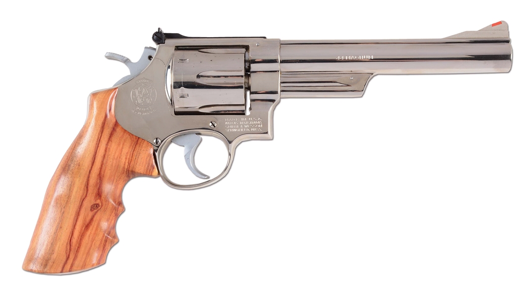 (M) NICKEL PLATED SMITH & WESSON MODEL 29-2 DOUBLE ACTION REVOLVER.