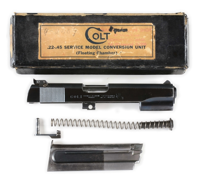 PRE-WAR BOXED & NUMBERED COLT .22-.45 MODEL CONVERSION UNIT (1946).