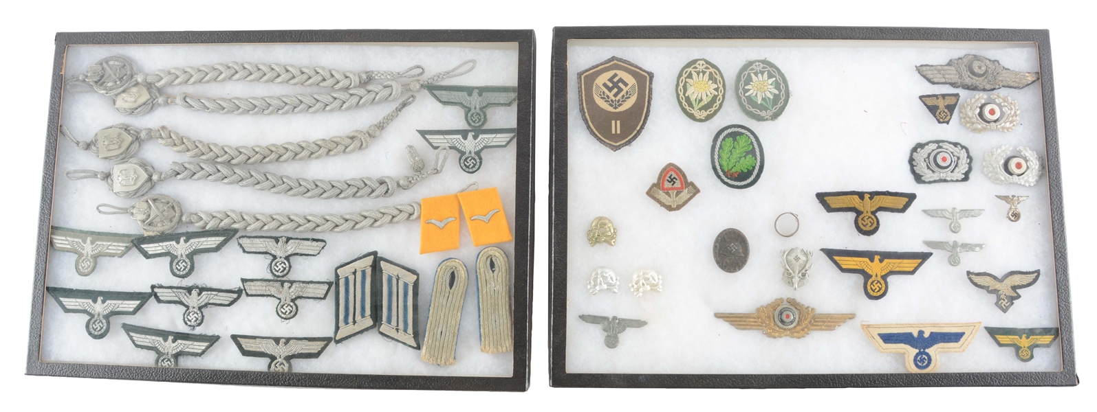 LOT OF 48: PIECES OF THIRD REICH INSIGNIA.