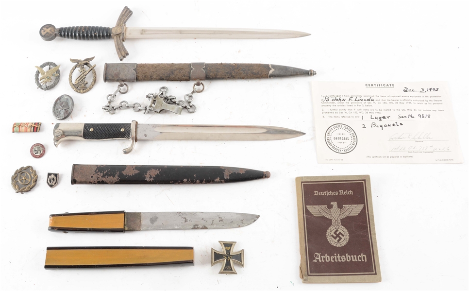 LOT OF 13: THIRD REICH ASSORTED ITEMS.