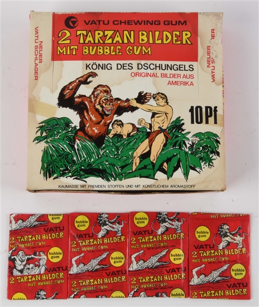 UNOPENED WAX BOX OF VATU TARZAN CARDS. 