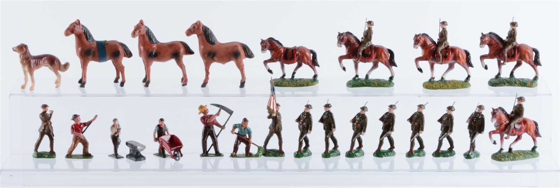 LOT OF 5: NICE BORAX PREMIUM MULE TEAMS IN BOXES & OVER 50 VARIOUS ANIMALS & SOLDIERS.