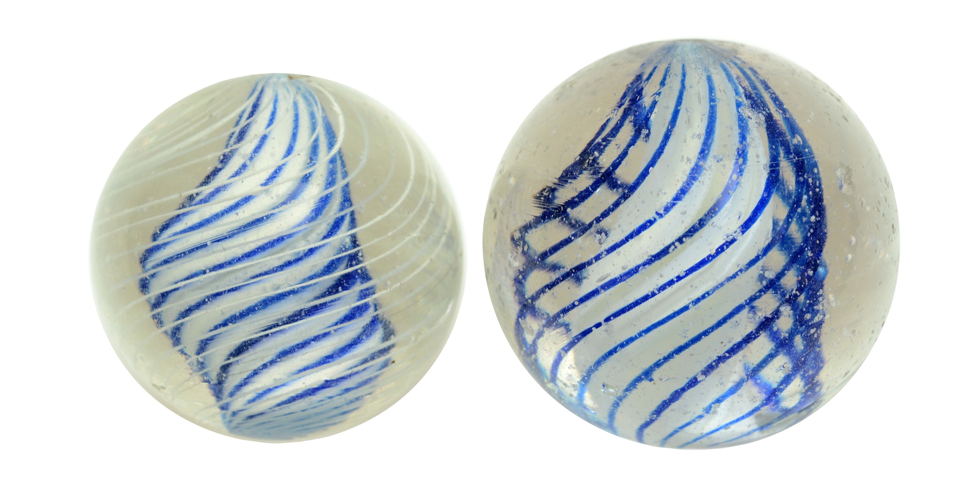 LOT OF 2: SWIRL MARBLES.