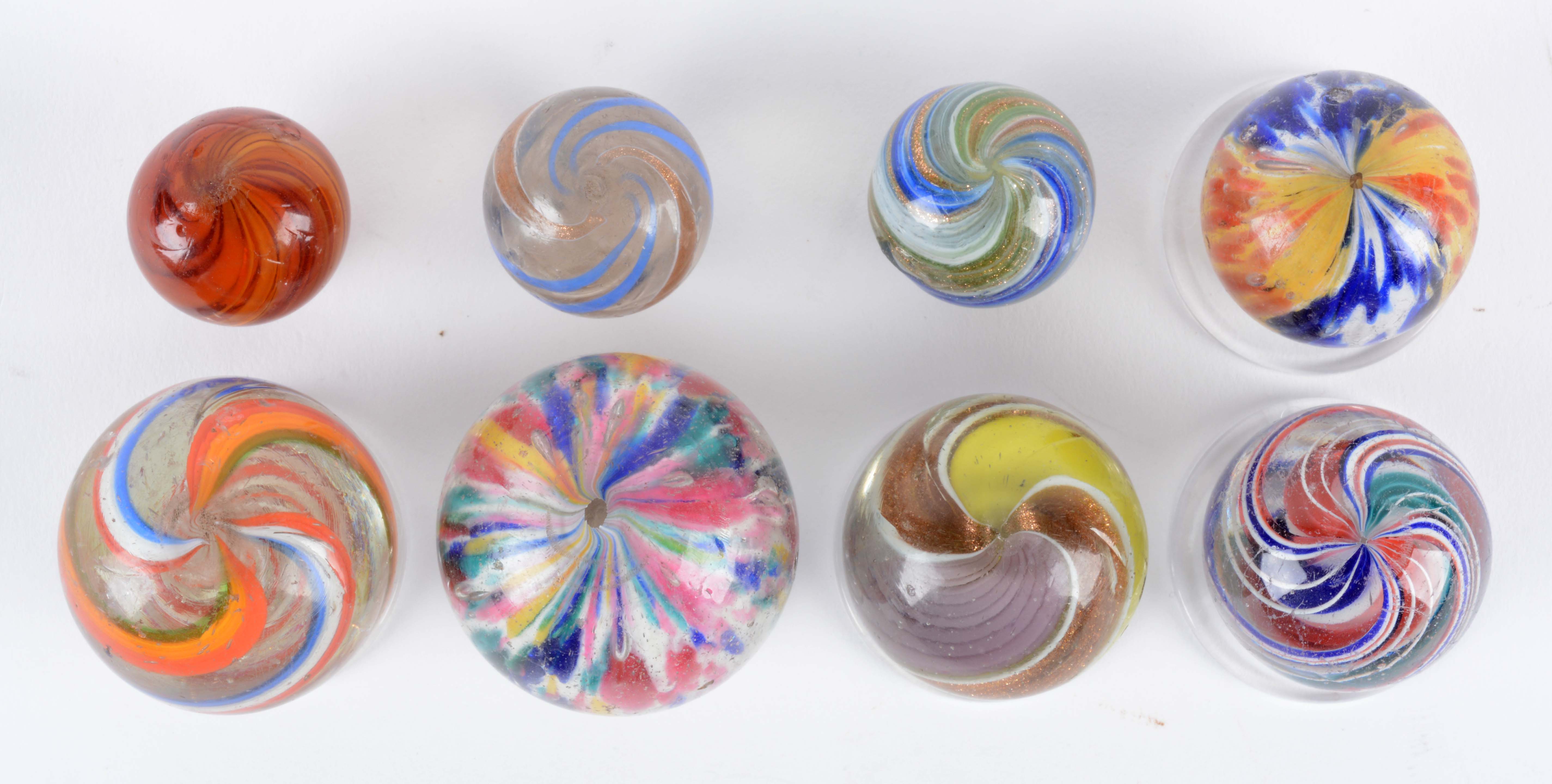 Lot Detail LOT OF 8 HANDMADE MARBLES.