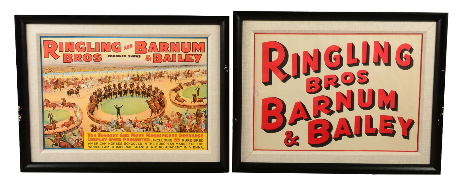 LOT OF 2: RINGLING BROS AND BARNUM & BAILEY CIRCUS POSTERS.