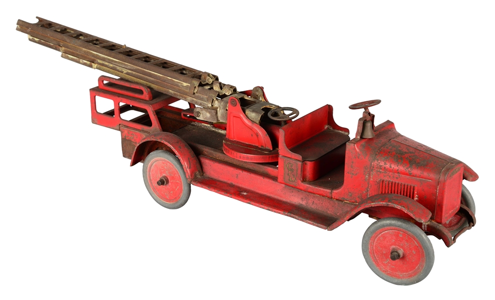 PRESSED STEEL BUDDY L LADDER TRUCK.