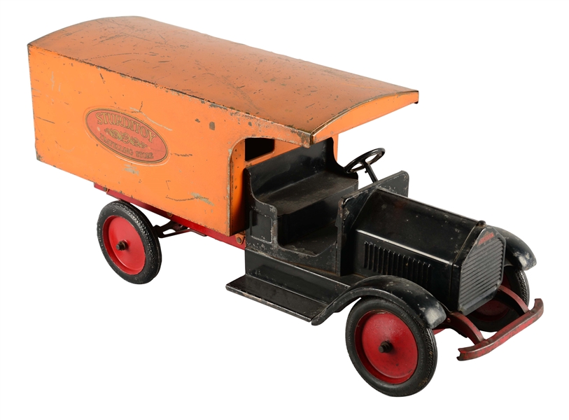 PRESSED STEEL STURDITOY TRAVELLING STORE TRUCK.