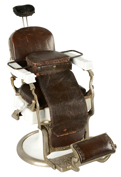 SALESMAN SAMPLE KOKEN BARBER CHAIR. 