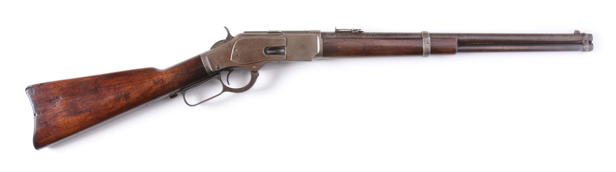 (A) TEXAS MARKED WINCHESTER MODEL 1873 SADDLE RING CARBINE (1890).